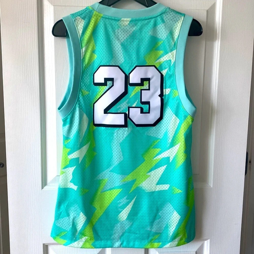 Air Jordan Green Sunset Pulse Jumpman Jersey Size Small